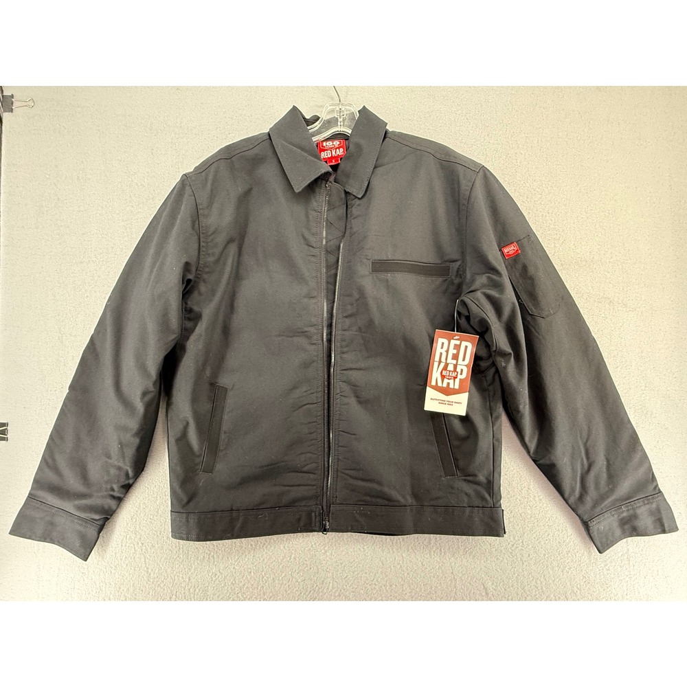 Red Kap Mens Black Quilted Lined Utility Work Jacket FCJ2BK Small NWT